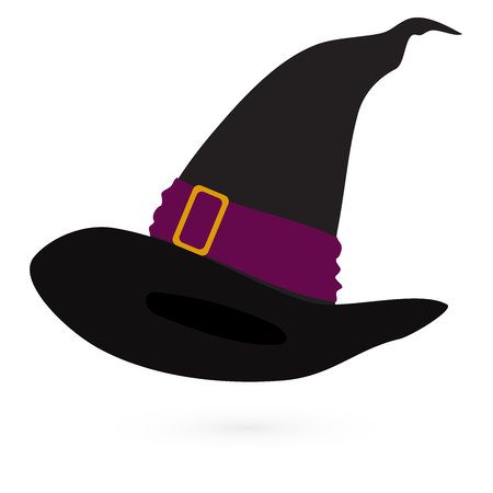 Witch's hat on white background, vector 2のイラスト素材