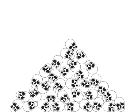 Skull bunch vector image white background 1のイラスト素材
