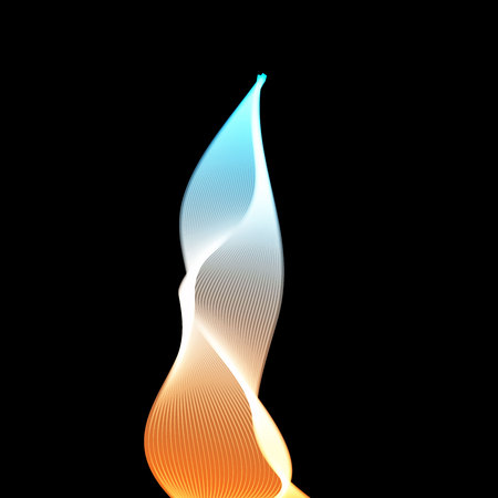 Abstract vector flame on black backgarond 4のイラスト素材