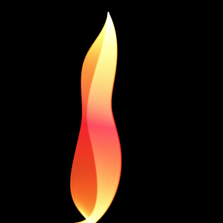 Abstract vector flame on black backgarond 7のイラスト素材