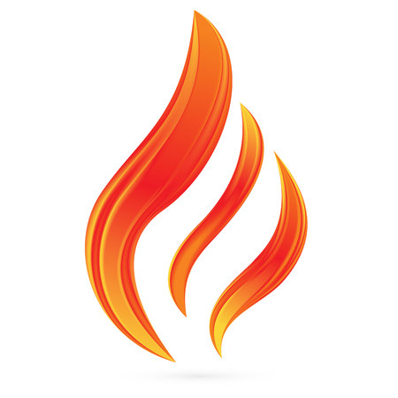 Fire icon red Vector on white background 1のイラスト素材