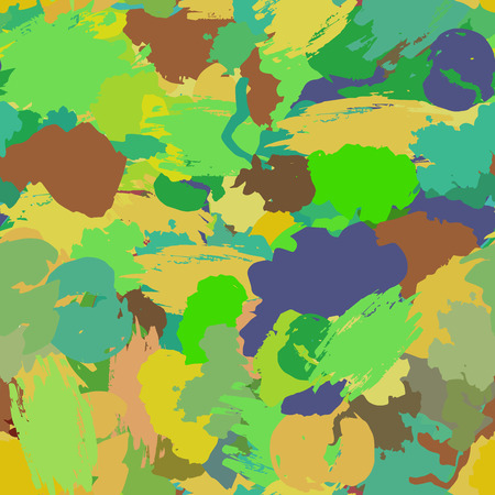 Seamless pattern with watercolor imprint of thread coil. Sloppy strokes of a paint. 19のイラスト素材