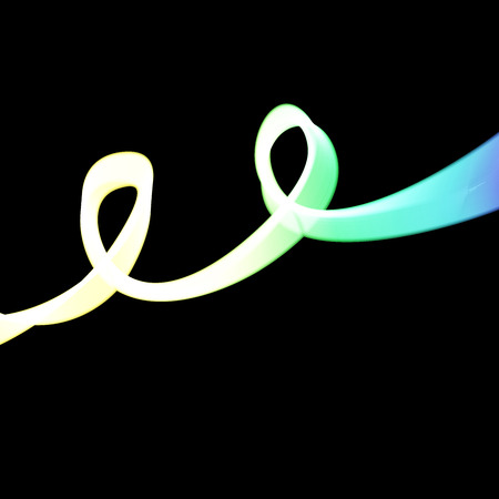 Abstract Vector Wave on black background 1