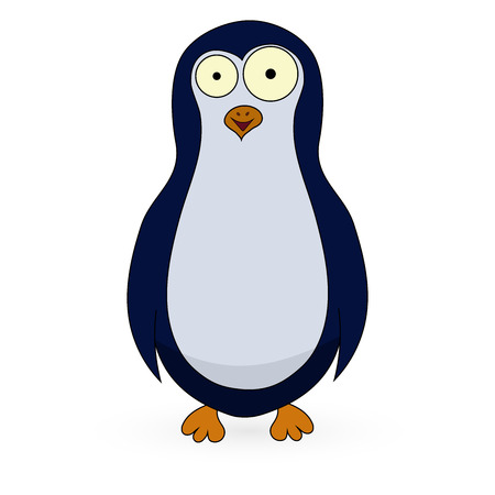 Vector abstract cute pinguin on a white backgroundのイラスト素材