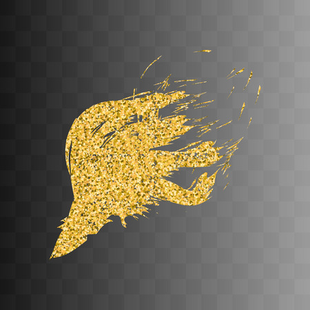 Vector gold paint smear stroke stain. Abstract gold glittering textured art illustration. Abstract gold glittering textured art illustration. On a transparent background 10のイラスト素材