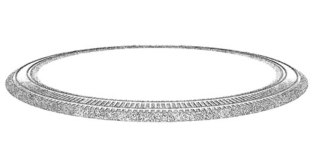 Vector Railroad track silhouettes. Railway tracks cartoon vector illustration. 1のイラスト素材