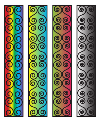 Abstract curved lines color tracery. Vector backgroundのイラスト素材