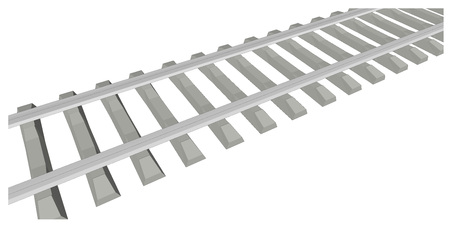 RAILWAY TRACK on white backgroundのイラスト素材