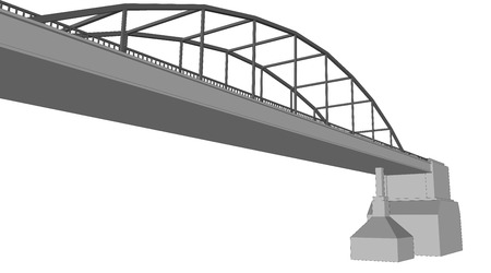 bridge industrial on white backgroundのイラスト素材