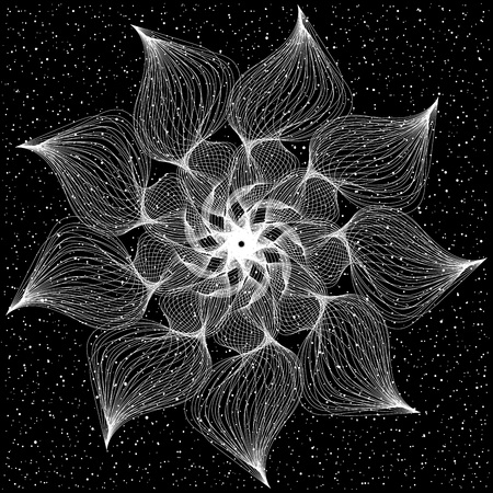 Vector Ornament beautiful card with mandala. Geometric circle element made in vector. Perfect cards for any other kind of design, birthday and other holiday, kaleidoscope 2のイラスト素材