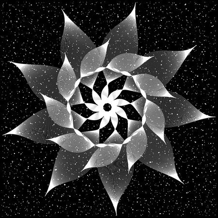 Vector Ornament beautiful card with mandala. Geometric circle element made in vector. Perfect cards for any other kind of design, birthday and other holiday, kaleidoscope 3のイラスト素材