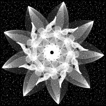 Vector Ornament beautiful card with mandala. Geometric circle element made in vector. Perfect cards for any other kind of design, birthday and other holiday, kaleidoscope 4のイラスト素材