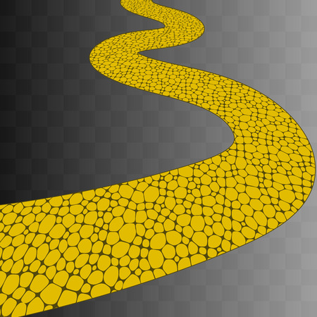 Vector yellow road Path paved paving slabs background. 2のイラスト素材