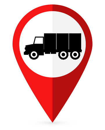 No big truck allowed sign whit an explanation on whiteのイラスト素材