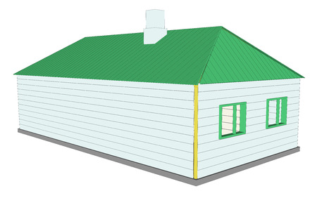 Vector 3d image Elegant old, antique street of a small town. 5のイラスト素材