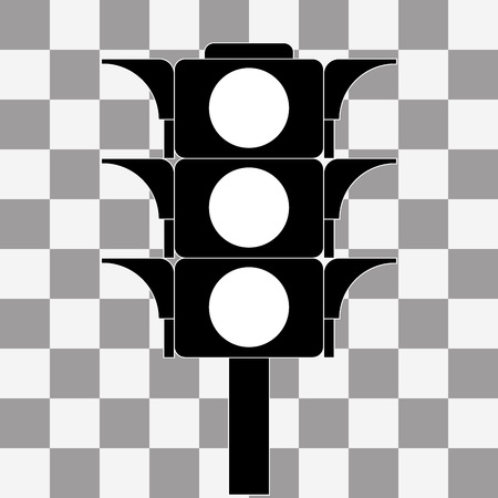 Vector Traffic lights icon on a transparent backgroundのイラスト素材