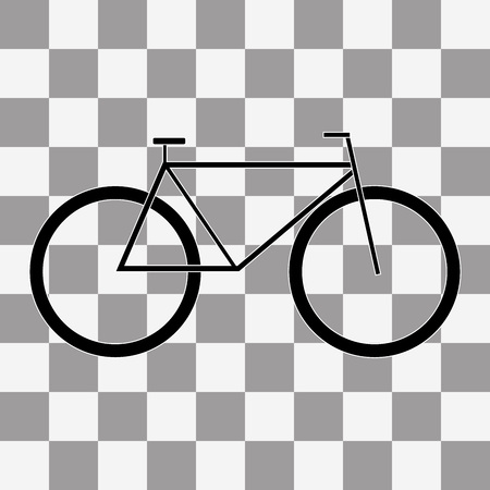Bicycle icon Vector on a transparent backgroundのイラスト素材