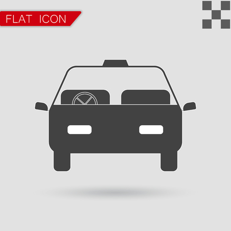 Car icon vector Flat Style with red markのイラスト素材