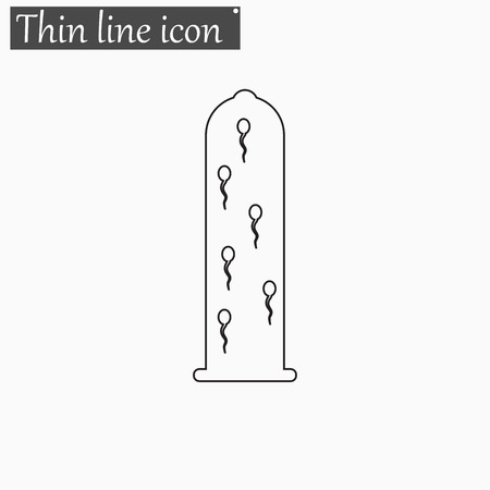 Sperms icon Vector Style Black thin lineのイラスト素材
