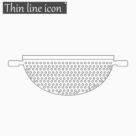 Colander icon Vector Style Black thin lineのイラスト素材