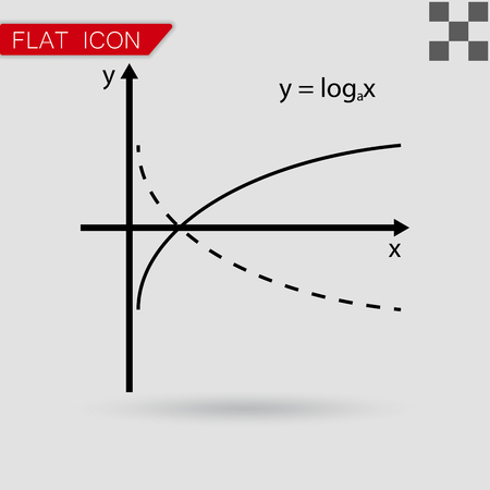 Vector illustration of mathematics functions with red markのイラスト素材