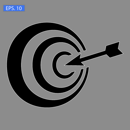 Vector icon purpose on grey backgroundのイラスト素材