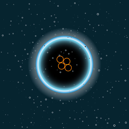 Vector Molecules background illustration black blueのイラスト素材