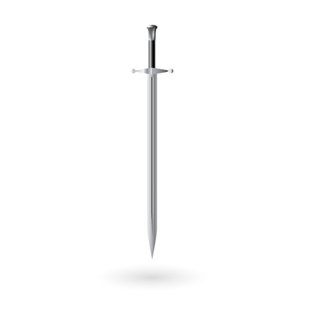 Steel sword on white Vectorのイラスト素材
