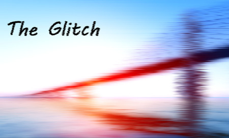 Vector abstract glitch landscape background.のイラスト素材