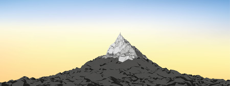 Vector Background sky with Mountainsのイラスト素材