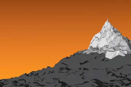 Vector Background sky with Mountainsのイラスト素材