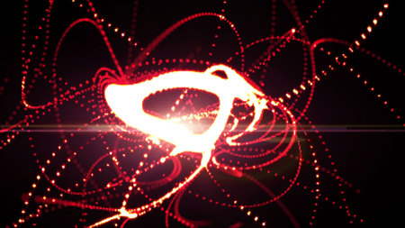 Red background with bright lights Vector abstract Big Meshのイラスト素材