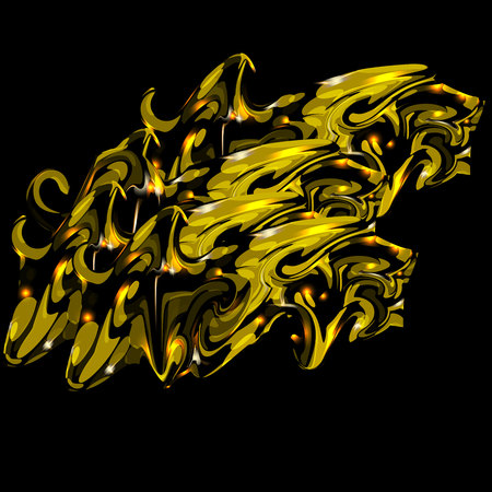 Abstract gold luxury liquid background. Vector illustrationのイラスト素材