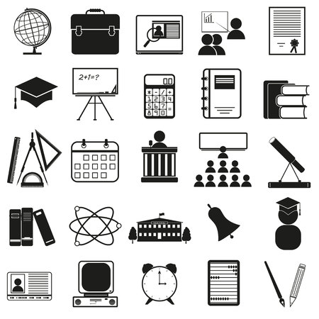 Vector School and Education Iconsのイラスト素材