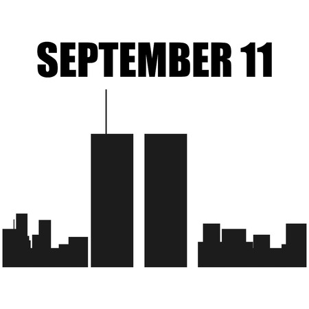 Patriot day Vector black icon on white background.のイラスト素材