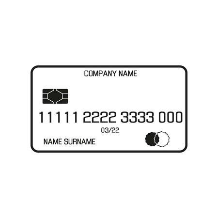 Payment card sign illustration. Vector. Black icon on white backgroundのイラスト素材
