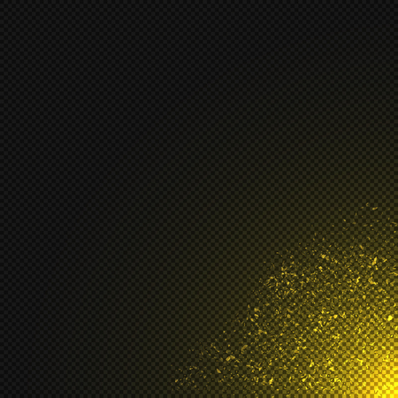 Red fire sparks flying up, glowing particles. Isolated on a black transparent background. Vectorのイラスト素材