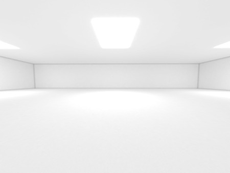 White room Spotlight and empty space 3D renderの写真素材