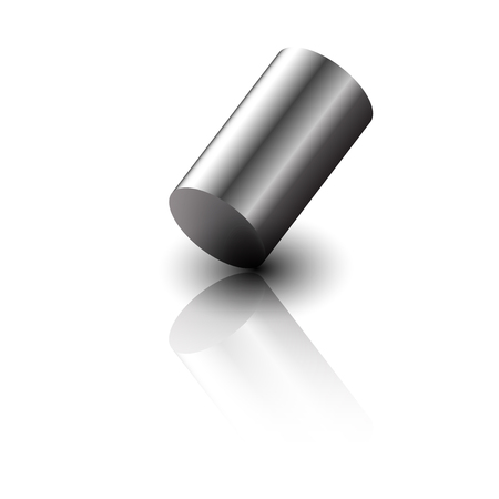 Realistic 3D metal Cylinder.のイラスト素材