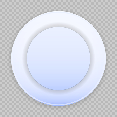 Blue plate on transparent background Vector illustrationのイラスト素材