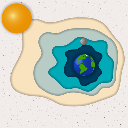 Solar System Universe and Stars Vectorの写真素材