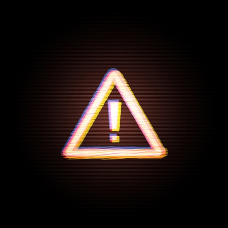 Attention sign Computer Hacked Error Concept. Vectorのイラスト素材
