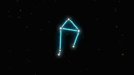 Constellations Libra Fantasy blue night sky infinity Universe space background 3d renderの写真素材