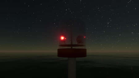 Light alarm Modern medical police fire equipment siren 3d render