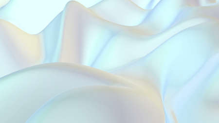 Trendy pastel color wave Space surface. Liquid holographic background 3d renderの写真素材
