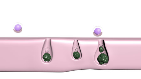 Skin care health protect layer treatment 3d renderの写真素材