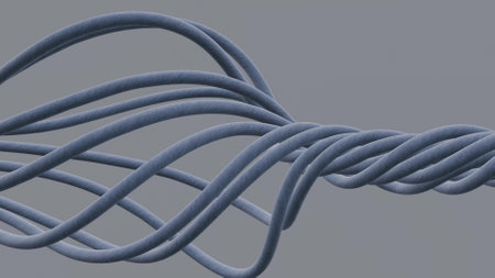 Ropes twist fabric knots 3d renderの写真素材