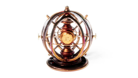 Armillary sphere alchemic tool astronomy navigation 3d renderの写真素材