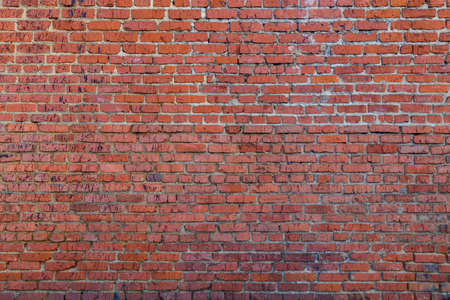 red brick flat wall background and texture