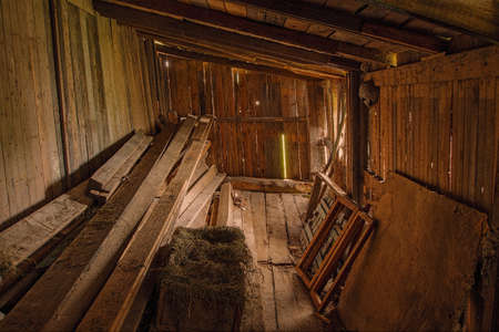 Wooden barn interiorの写真素材